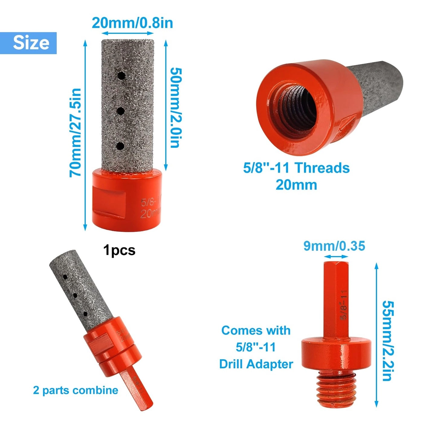 Diamond Beveling Chamfer Bits - Diamond 3PCS