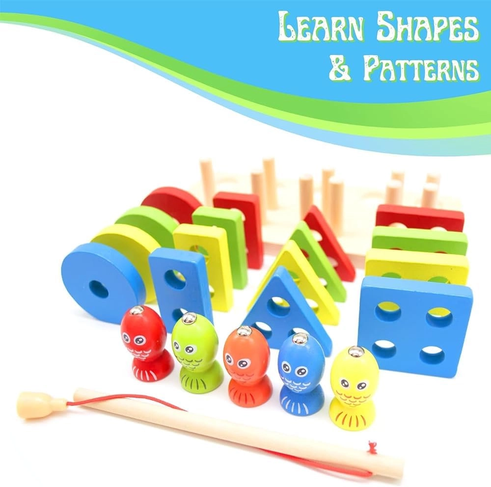 Magnetic Fishing Game - Wooden Stacking Blocks