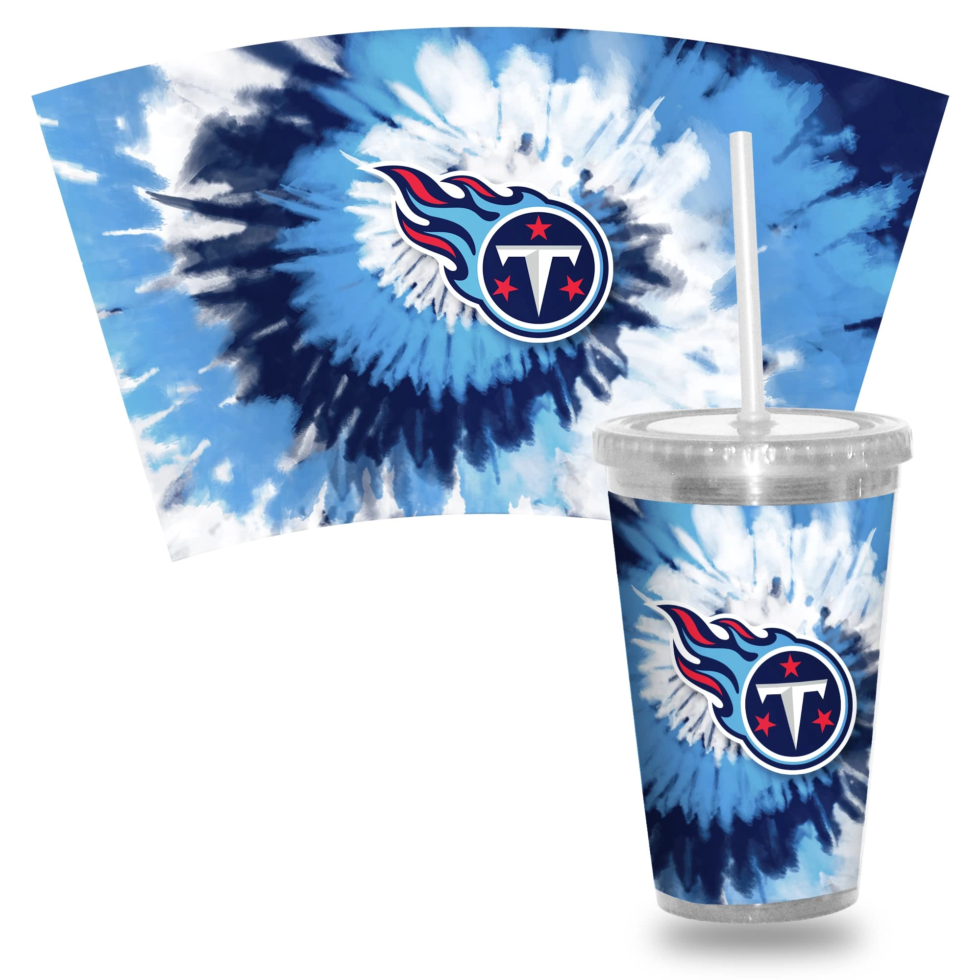 NFL Football Metallic Tie Dye Tumbler - 473ml