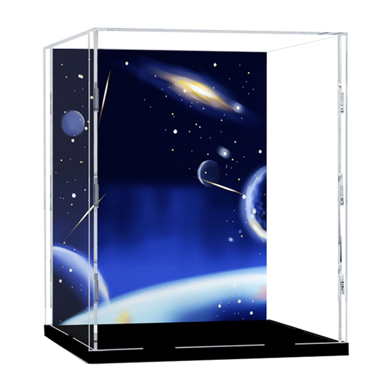 TIANQING Protective Acrylic Display Box for Lego 76282 - With Background