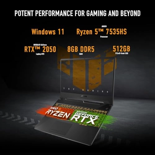 TUF Gaming A15 FA506NF-HN042W - 15.6'' Ryzen 5-7535HS 8GB DDR5 512GB SSD