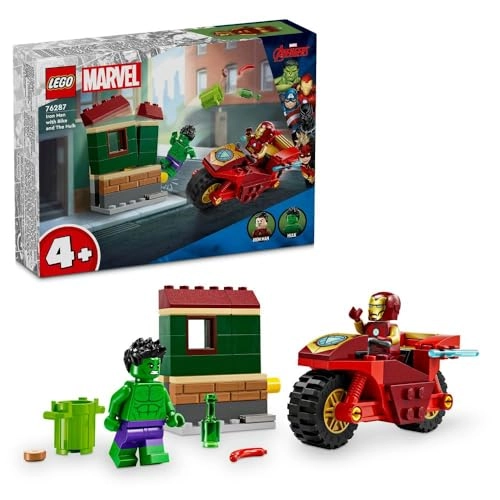 Marvel Iron Man with Bike and The Hulk (76287)