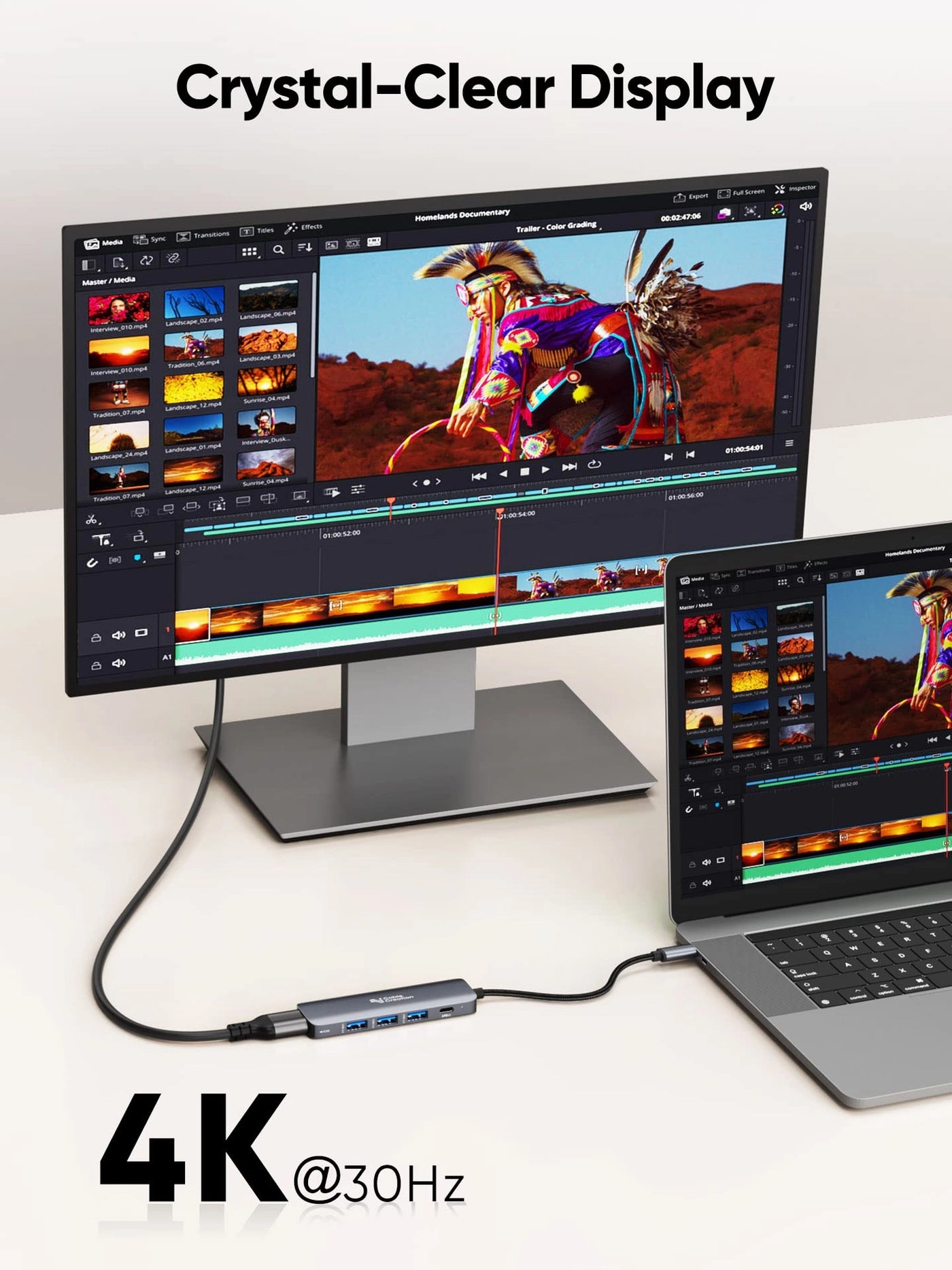 5-in-1 USB C to HDMI Multiport Adapter - USB 3.0 4K@30Hz