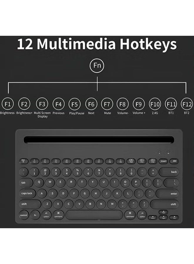 Multi Device Bluetooth Keyboard - Wireless