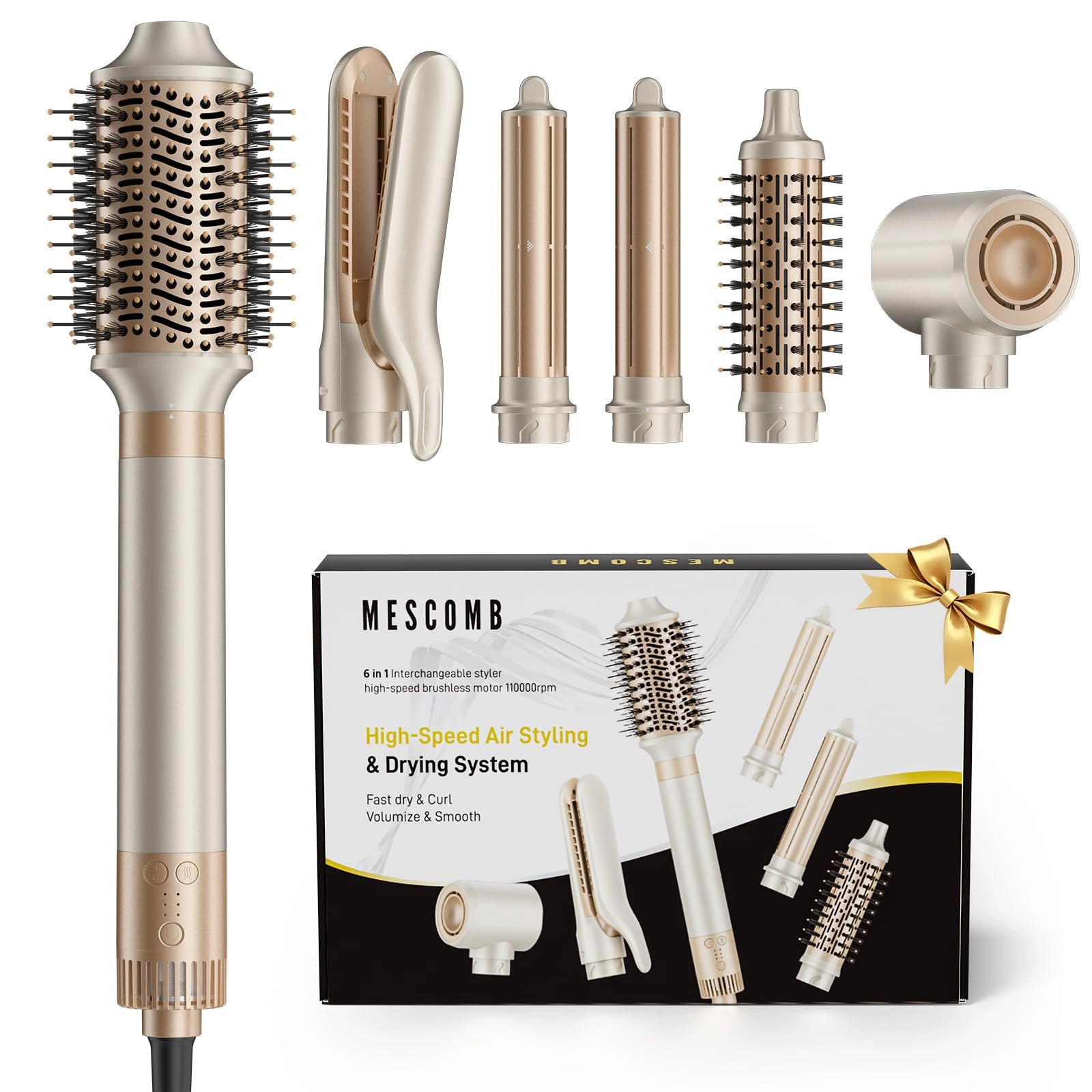 mescomb F16 - 6-in-1 Hot Air Styler 1400W