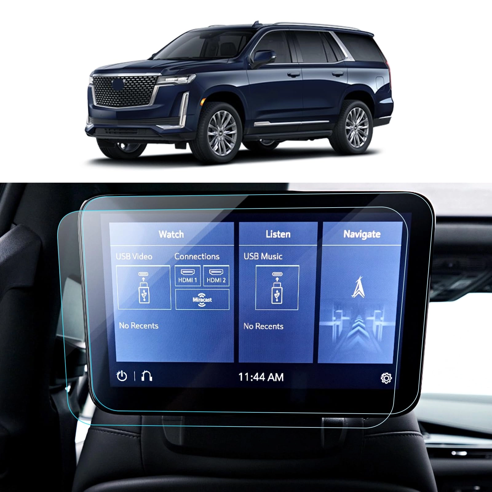 lantu Escalade Screen Protector - for 2021 2022 2023 2024 2025 2026 Cadillac Escalade & 2021- 2023 Chevy Tahoe Suburban & GMC Yukon Denali 12.6 inches