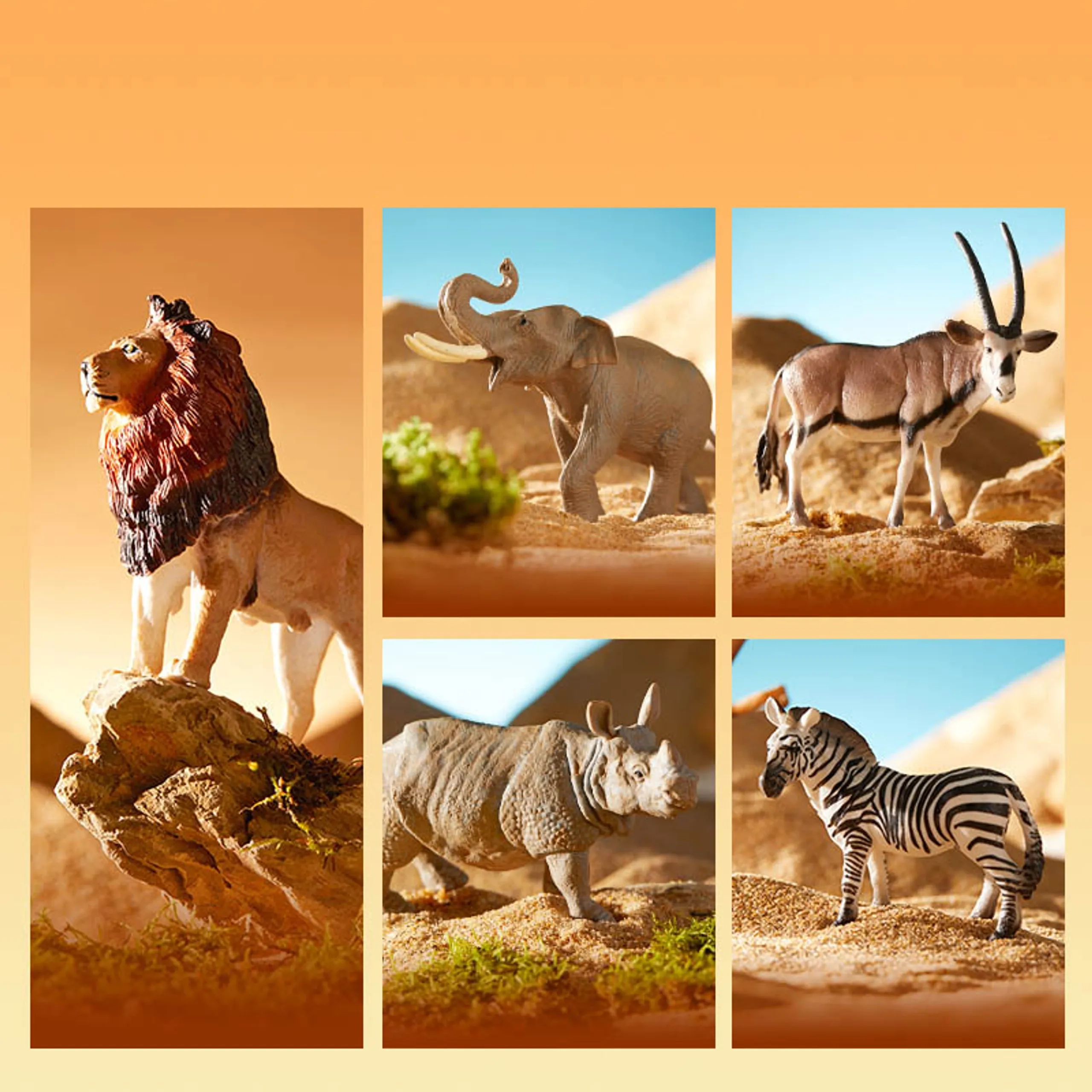 Safari Animal Collectibles - 3 years 5pcs