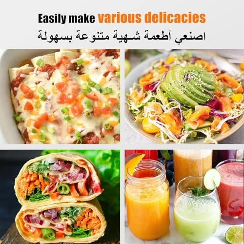 8-in-1 Food Processor - 1.8L 1.2L