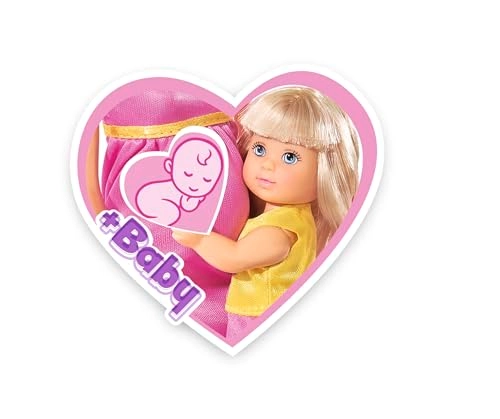 Steffi Love - Pregnant 30 cm + Kevin + Evi Love - 12 cm + Baby + Pram - 11-Piece Accessories