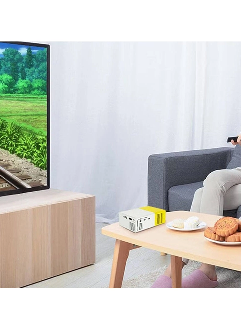 YG300 Micro Mini Projector: Ultra-Portable and Durable for Smartphones, Laptops, and Home Cinema