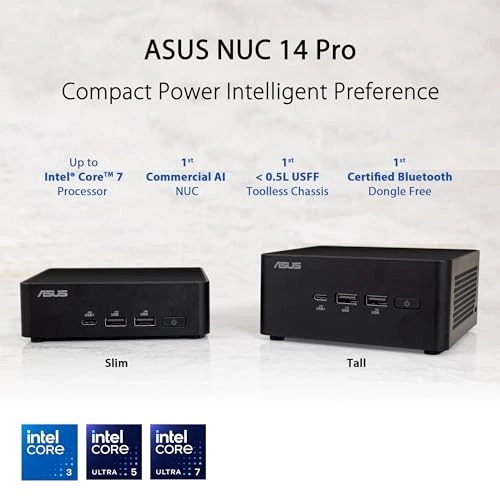 NUC 14 Pro - Triple Storage Design 96GB Intel 14th Gen Core 3 100U