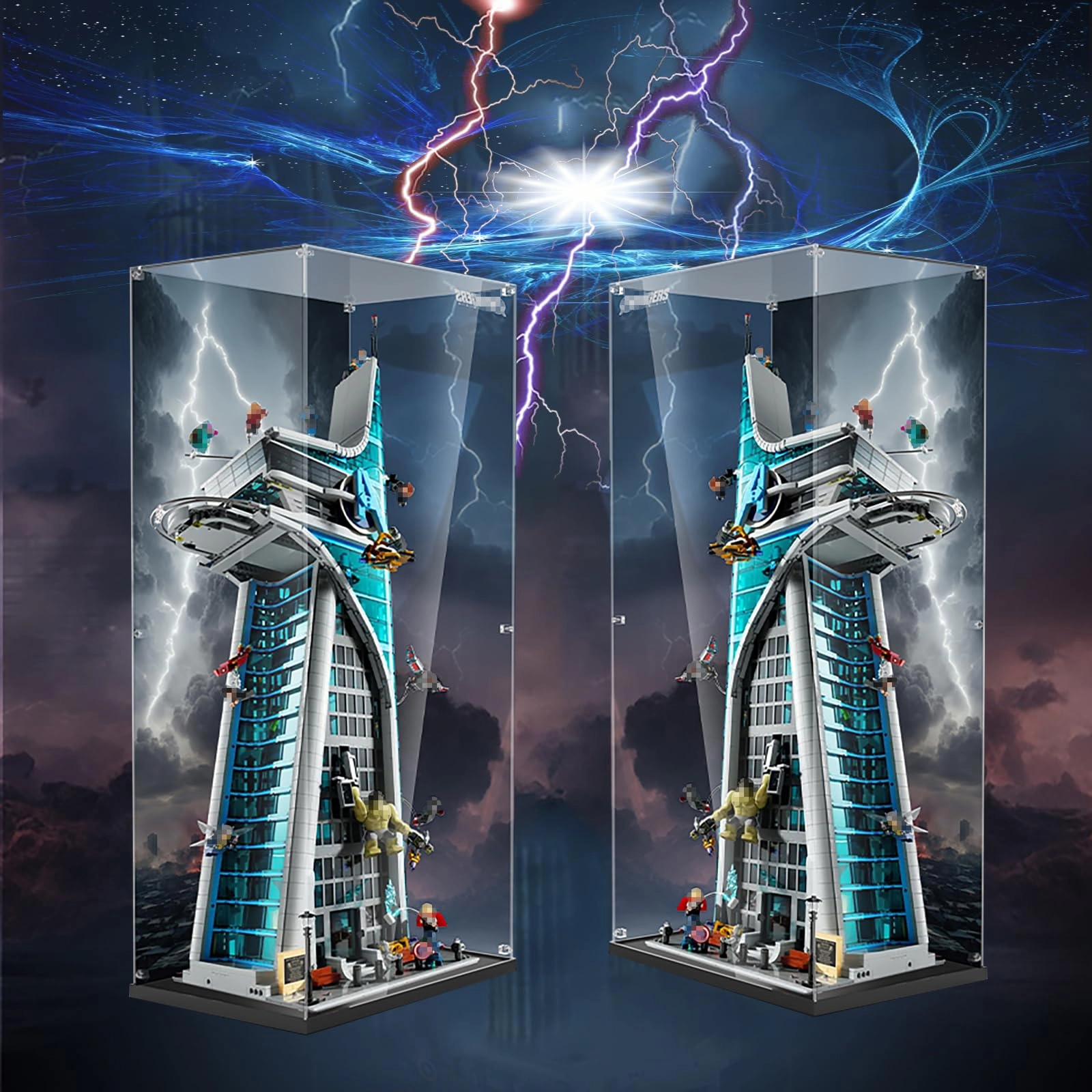 Generic Acrylic Collectibles Display Box - 40x30x95 cm 3mm Transparent