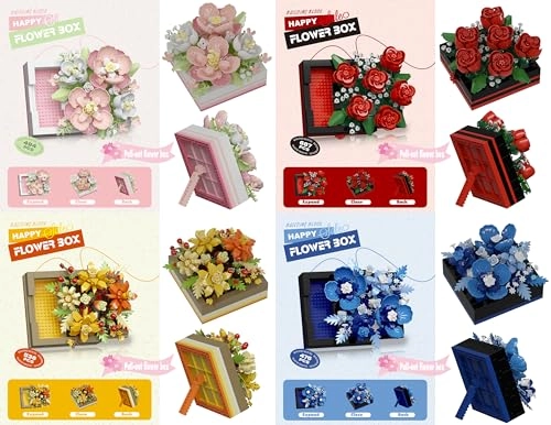 Mini Flower DIY Plant Building Blocks - 4 pcs Botanical