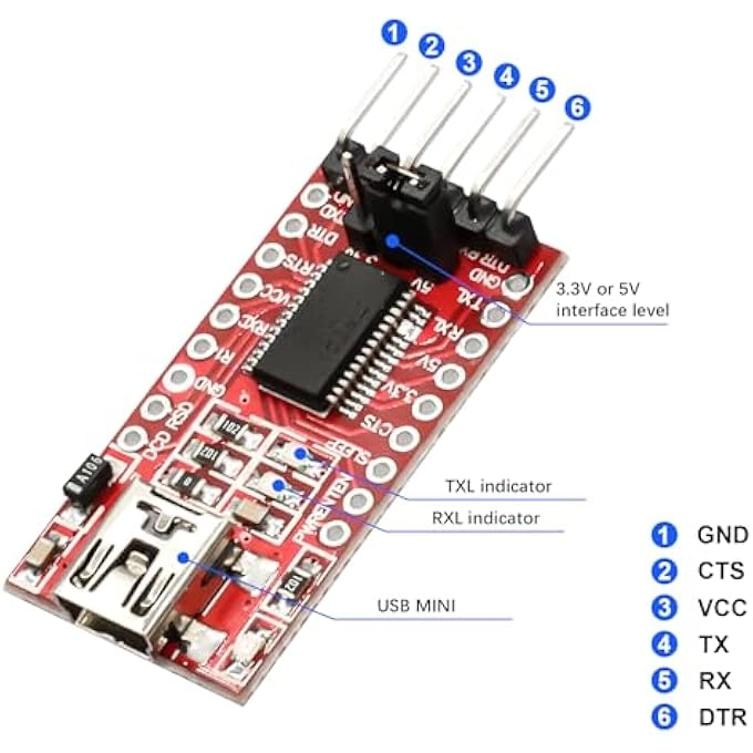 232RL MINI USB TO TTL ADAPTER