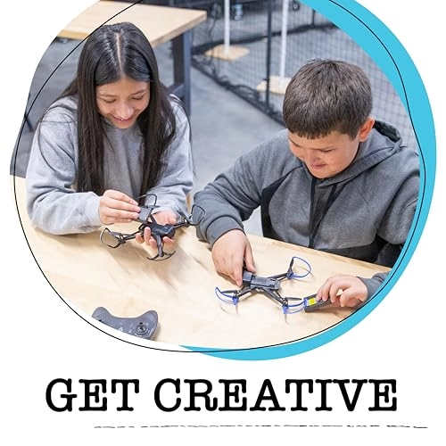 Pitsco Education Echo Drone, Out-of-the-Box Drone Kit, Remote Control and Programmable Drone Quadcopter, STEM Drones, Individual Kit