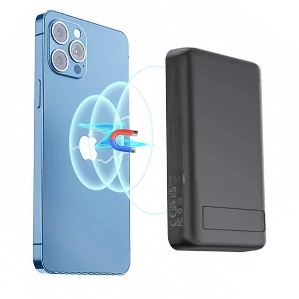Magnetic Wireless Charger Power Bank - 10000 Watt-hour Wireless Charging