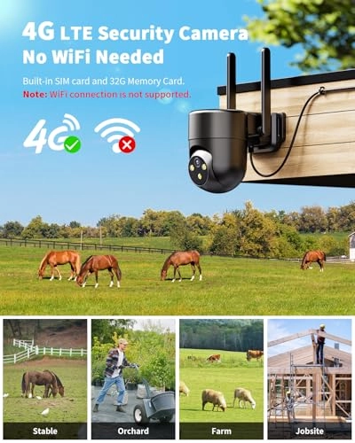 4G LTE cellular security camera 2K