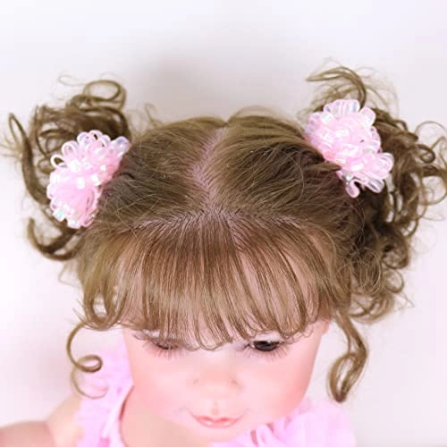 Reborn Toddler Doll - 22 inch Soft full vinyl Warm Medium skin tone Rooted Hair Pink princess outfit Ages 14+