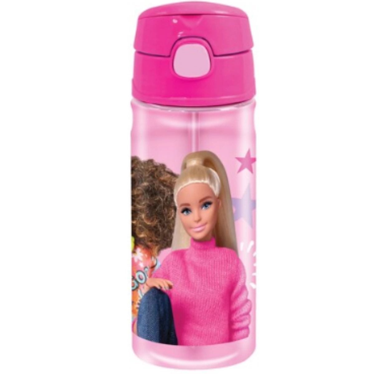 Barbie Pop Up Canteen Water Bottle - Pop Up Straw 500 ml