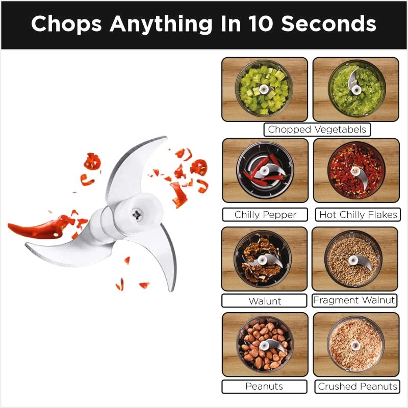 Electric Chopper - 350 ml USB Rechargeable