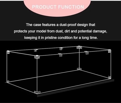 Acrylic Display Case - 62x30x20 cm for Lego 76139 Car Model