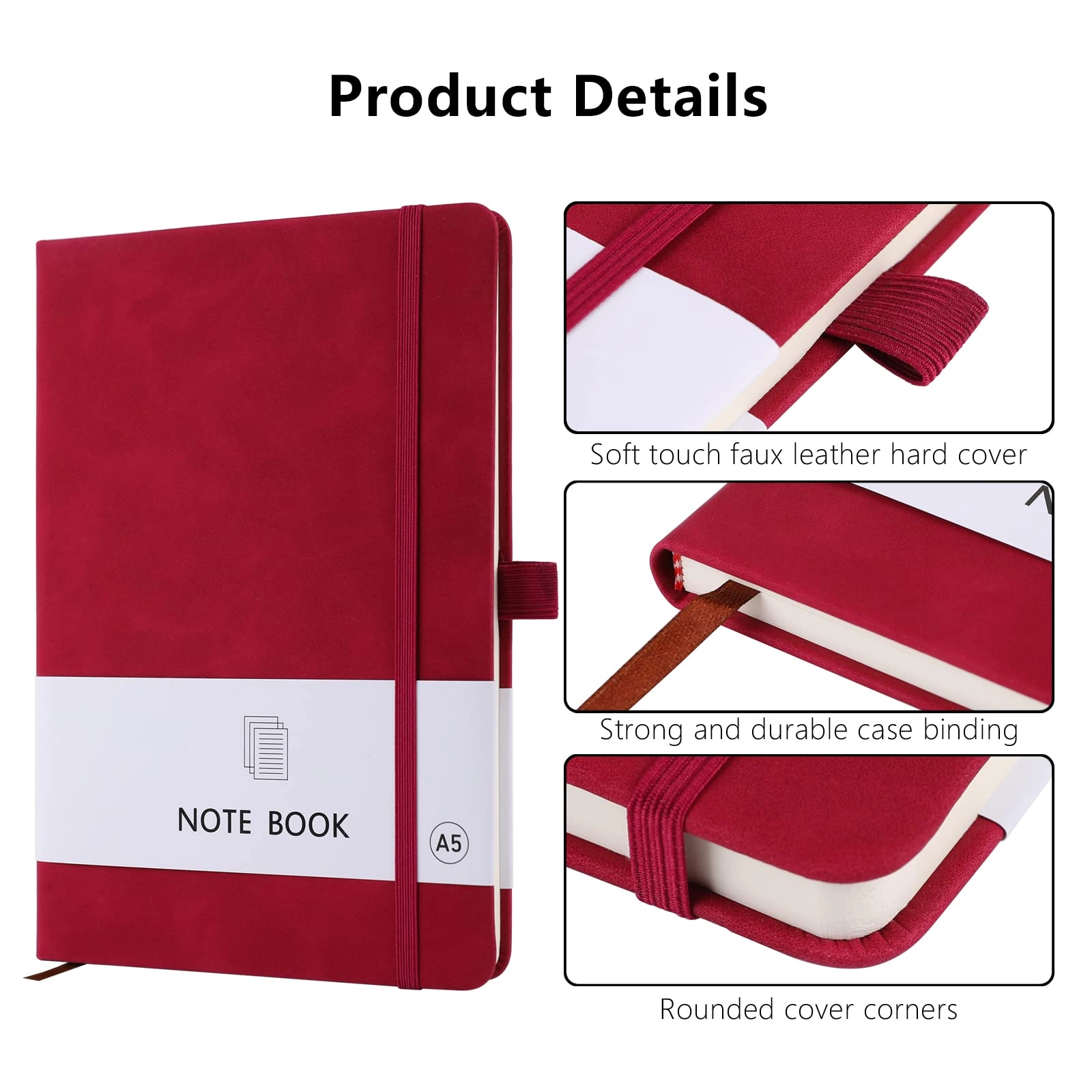 A5 Notebook A5 Hardcover - Lined 100 Sheets