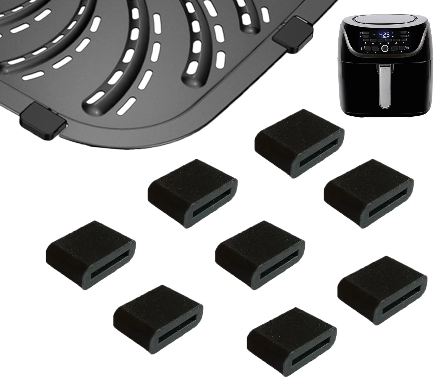 Air Fryer Rubber Bumpers - Silicone 8 piece(s)