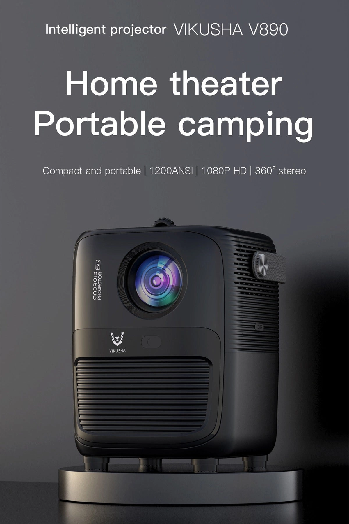 VIKUSHA Video Projector 1000ANS lumens 1920*1080P