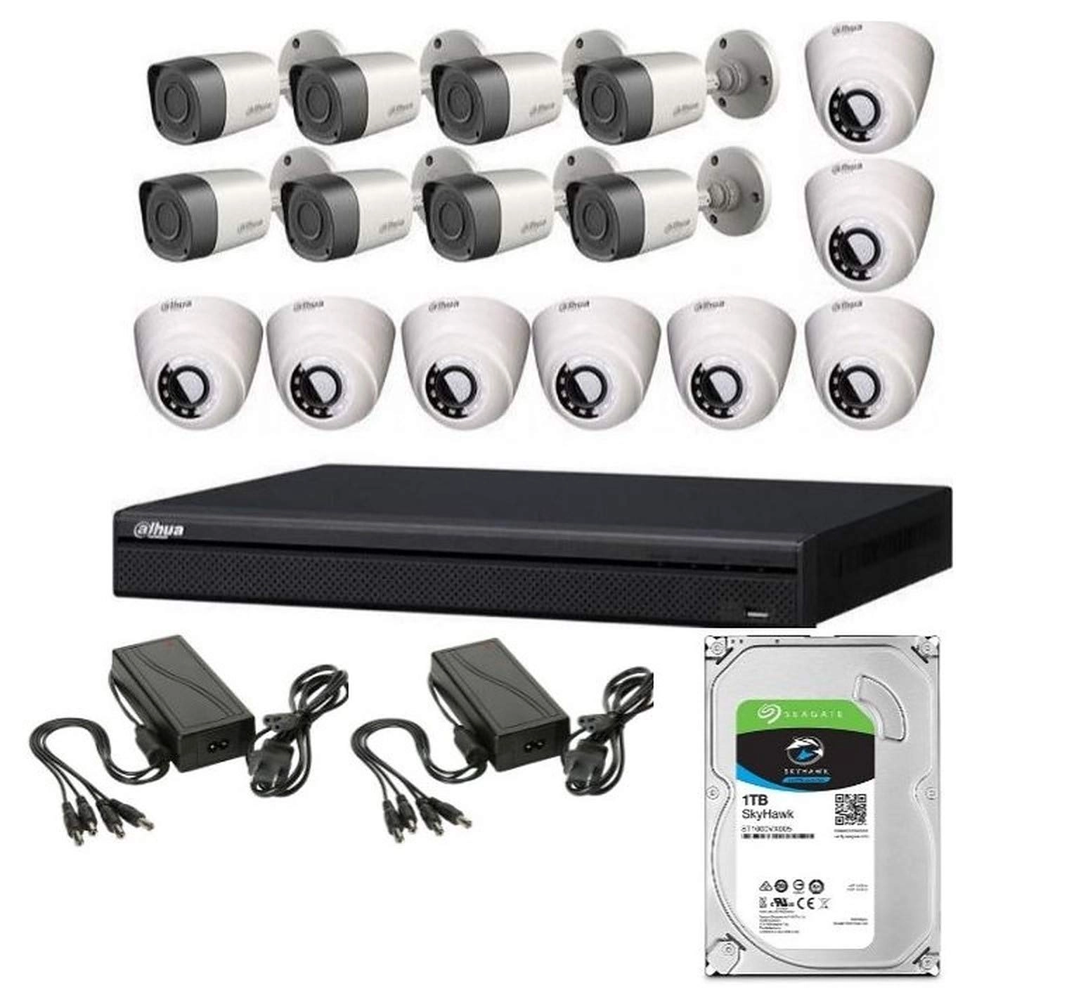 Dahua Technologies HD DVR + Dome Camera + Bullet Camera + Harddisk + Power Supply - 16CH 2MP