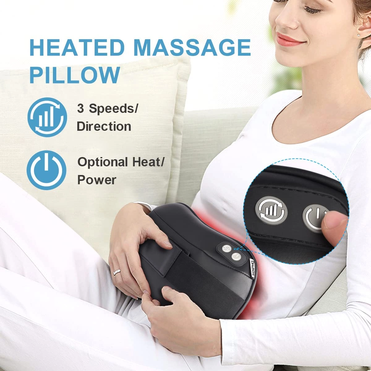 Back Massager - RF-NM067 Heat Shiatsu