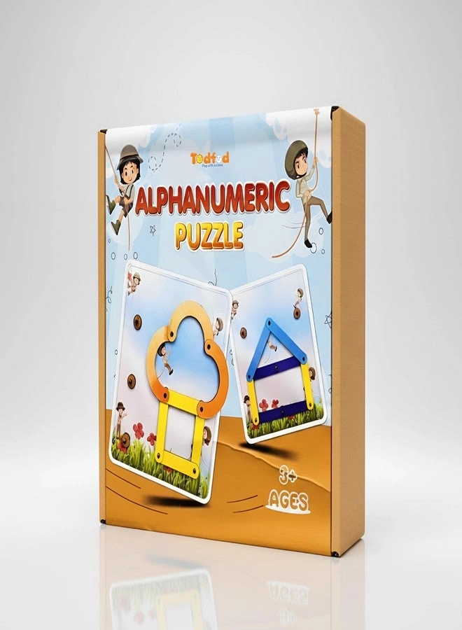 TodFod Wooden Alphanumeric Puzzle Learning Board - 28 pieces