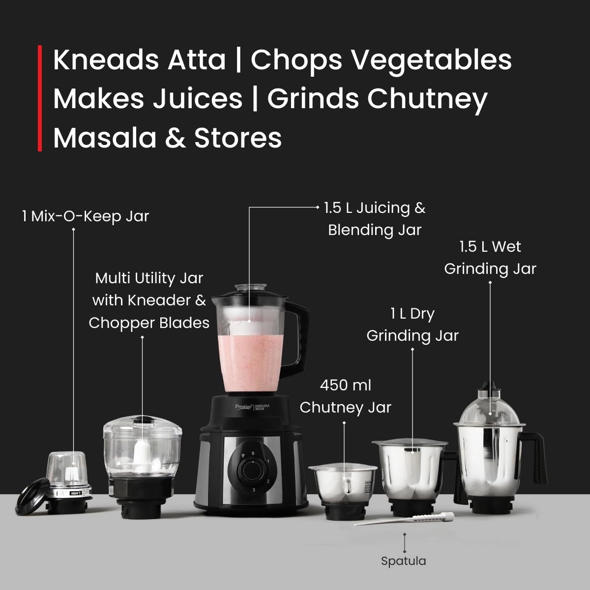 Endura Mixer Grinder - 1.5L 1000W