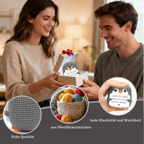 Penguin Positive Penguin 15 cm Knitted - Pocket Hug