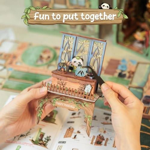 Book Nook Kit - Panda Bookshop Miniature