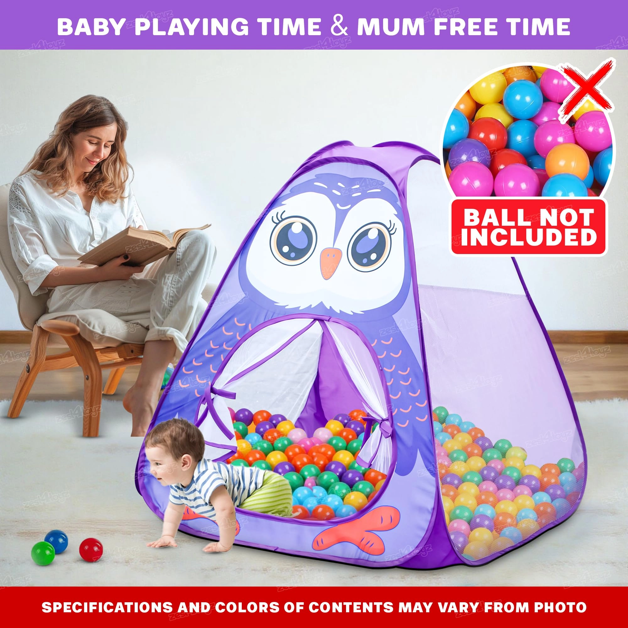 Pop Up Tent - Pop Owl Purple