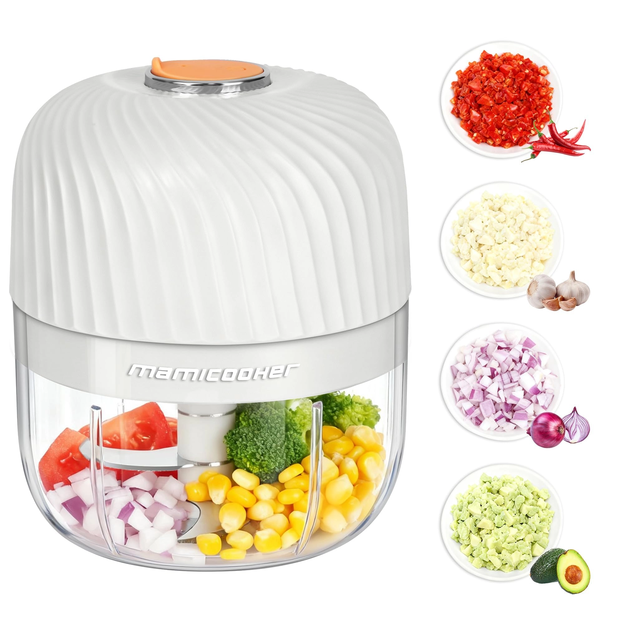 MAMICOOKER Electric Garlic Chopper - 250ML USB Charging