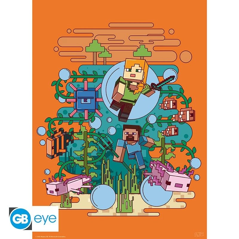 Minecraft Chibi Posters - Laminated paper 52cm x 38cm