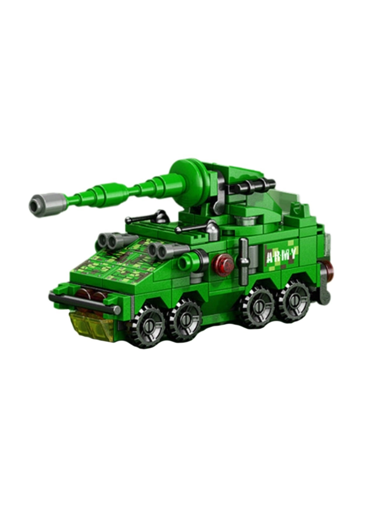 Generic Mini Armored Military Vehicle - 6-In-1 139 pcs Building Block Assembly