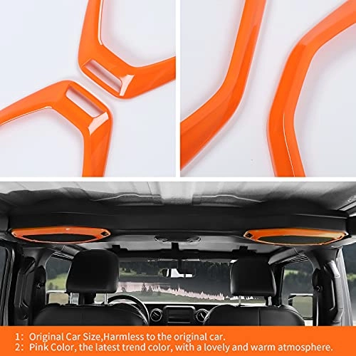 Top Speaker Audio Surround Trim - for Jeep JL Wrangler JL JLU Gladiator JT 2018 2019 2020 2021 Orange (2pcs/Set)