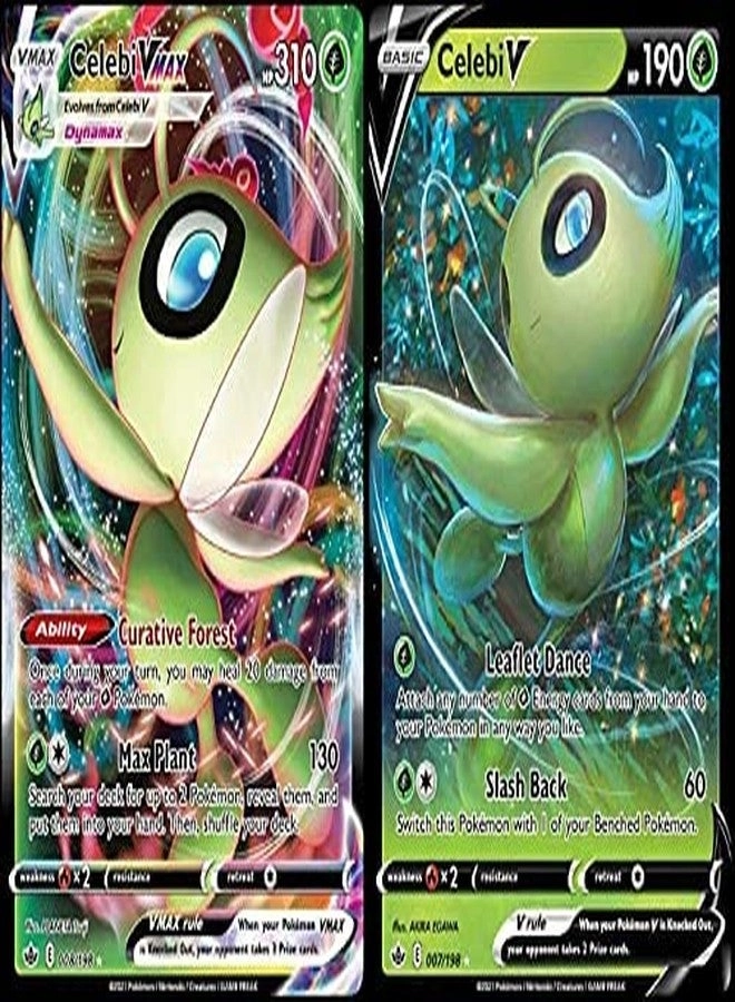 Pokémon Celebi Vmax 007/198 + V Chilling Reign 008/189