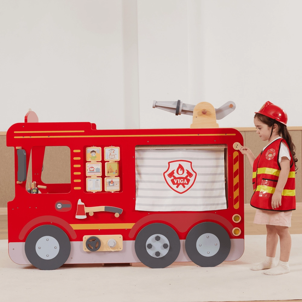 Super Fire Engine Wooden Pretend Toy Set (29464294-44712)