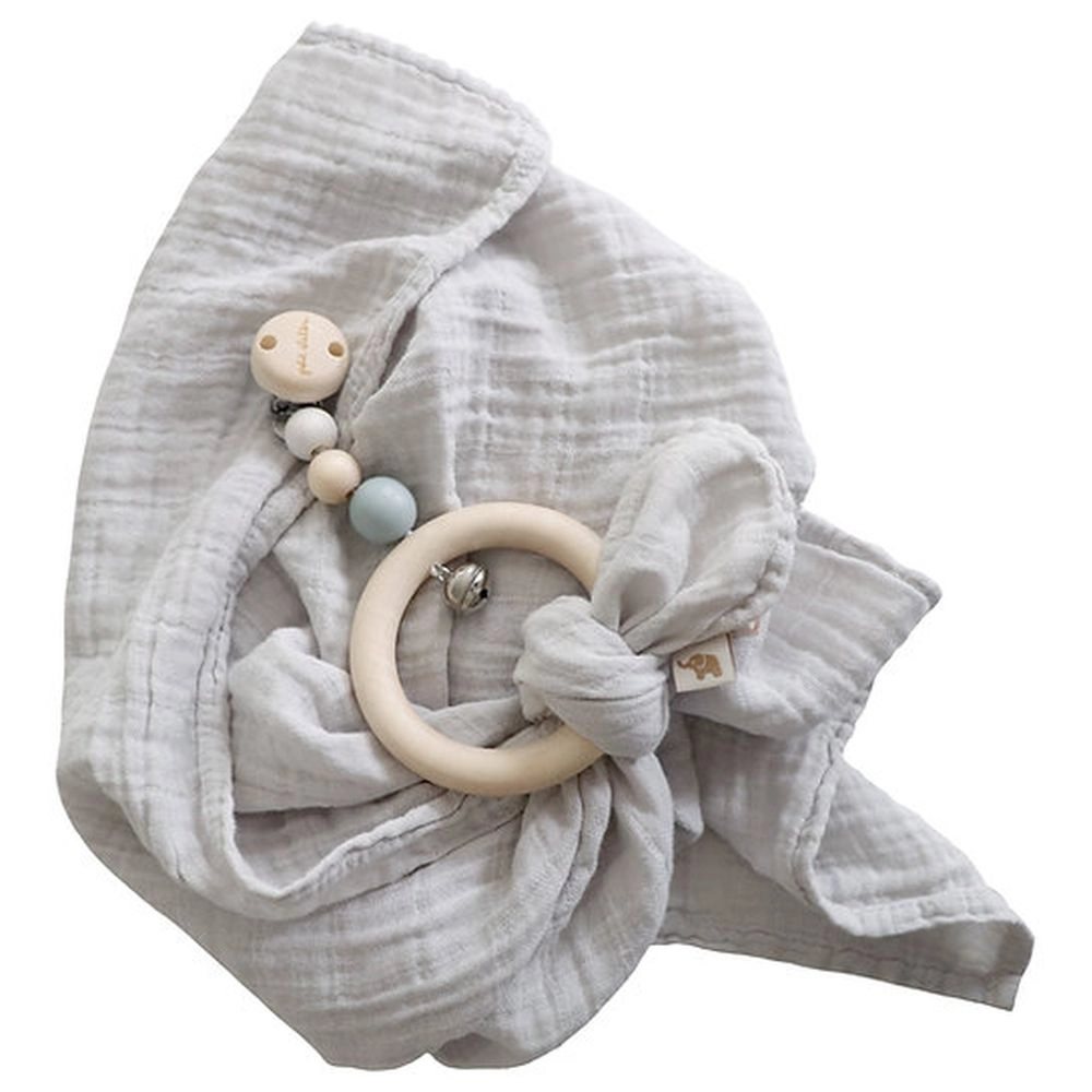 Eco Wood Baby Rattle Clip - Suitable for 3 months & above Sustainable German Wood Elephant