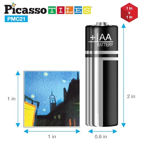 Magnetic Puzzle Building Cubes Art - 3 years+ 21 pieces