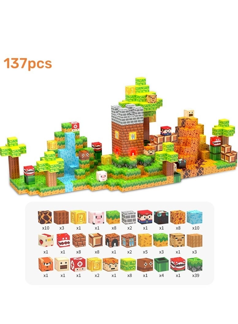 Magnetic Building Blocks - 137pcs Toy Building Blocks