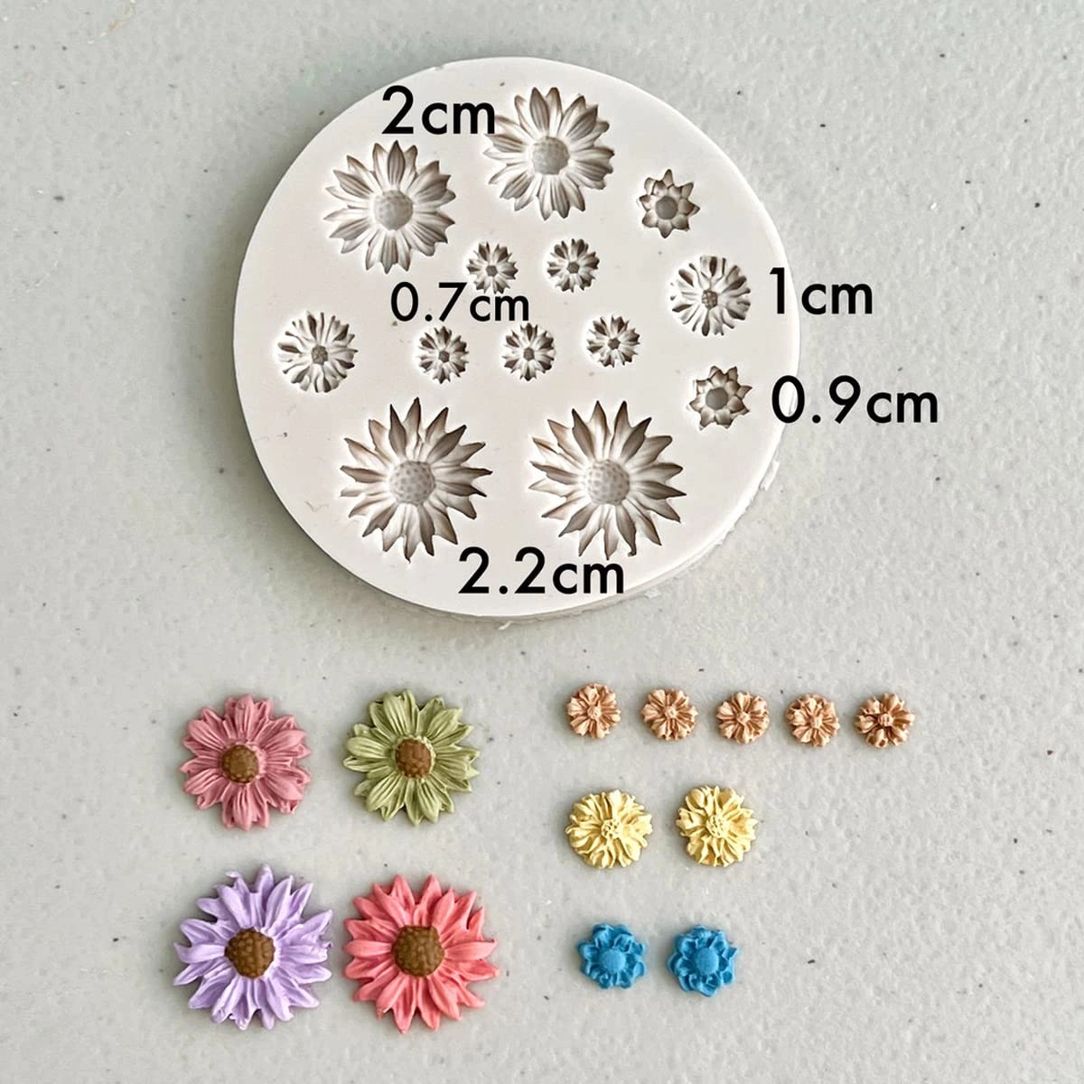 Flower Polymer Clay Molds - Daisy Miniature Jewelry Making