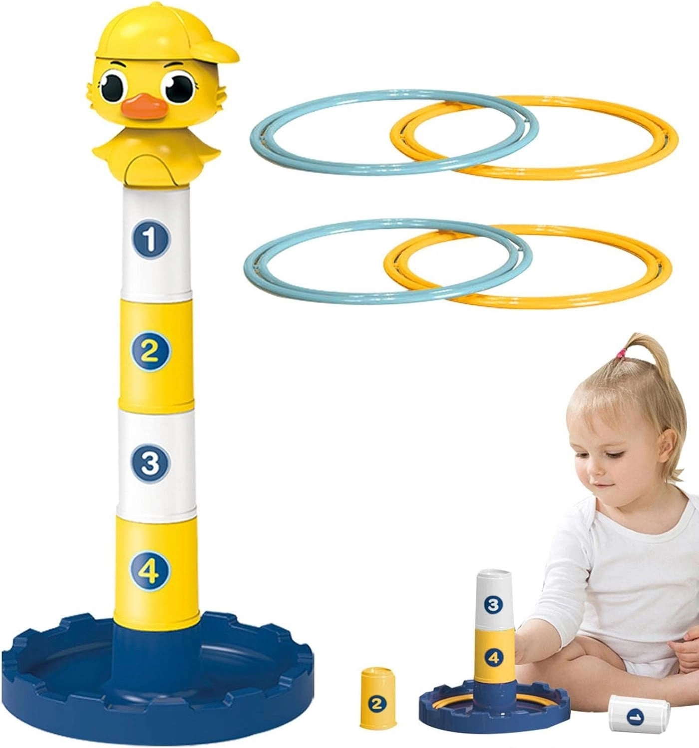 woobles Stacking Cups Cartoon Duck - 4 pieces