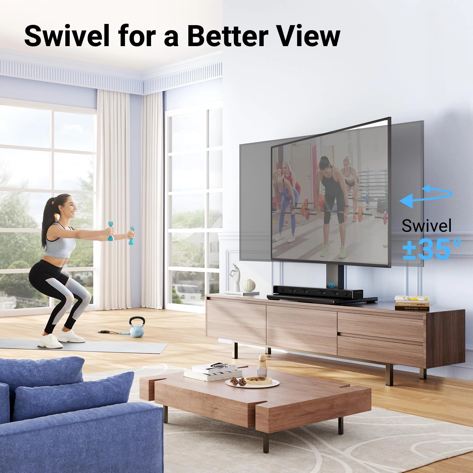 Table Top TV Stand - 22"-65" 110 pounds