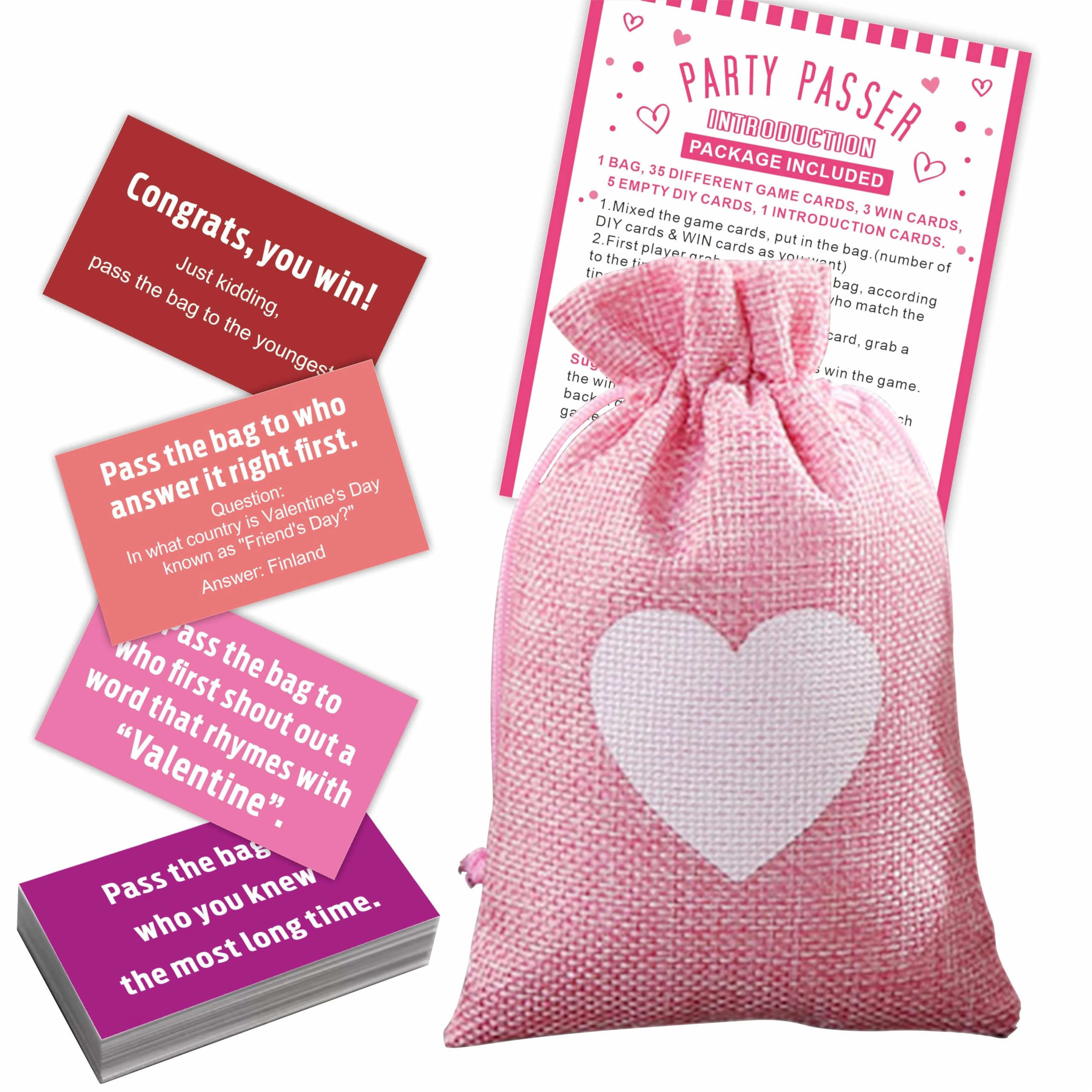 Tabyon Pass The Bag Game - Adult 44 Tip Cards & 1 Pass Bag