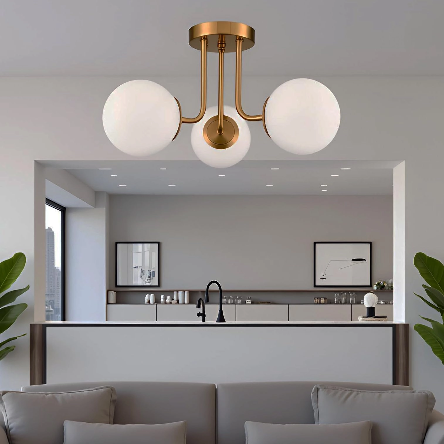 Low Height Ceiling Chandelier