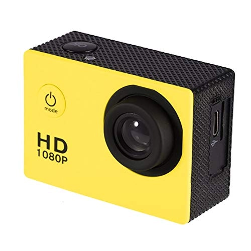 Action Camera DV, Professional Mini DV Action Camera Camcorder Waterproof Camera DV Kit (Yellow)